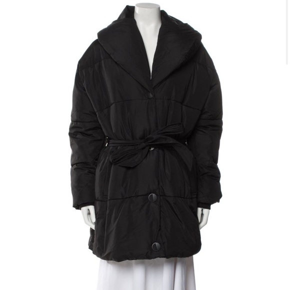 Badgley Mischka Yoko Shawl Collar Puffer Jacket - Picture 2 of 8